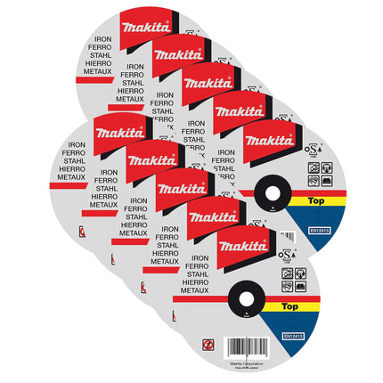 Makita Trennscheibe Stahl 125 x 22 23 x 1 mm 10x P 53023 A60R Koernung 10 Stueck fuer Winkelschleifer 1 - toolbrothers