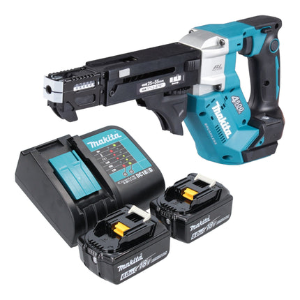 Makita DFR 552 SG Akku Magazinschrauber 18 V 25 55 mm Brushless 2x Akku 6 0 Ah Ladegeraet 0 - toolbrothers