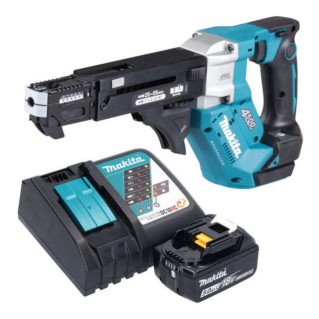 Makita DFR 552 RT1 Akku Magazinschrauber 18 V 25 55 mm Brushless 1x Akku 5 0 Ah Ladegeraet 0 - toolbrothers