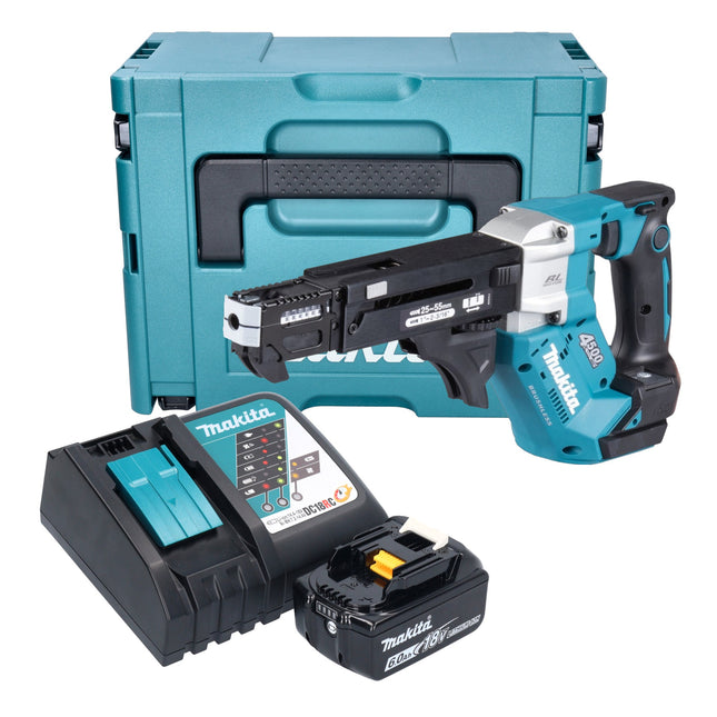Makita DFR 552 RG1J Akku Magazinschrauber 18 V 25 55 mm Brushless 1x Akku 6 0 Ah Ladegeraet Makpac 0 - toolbrothers