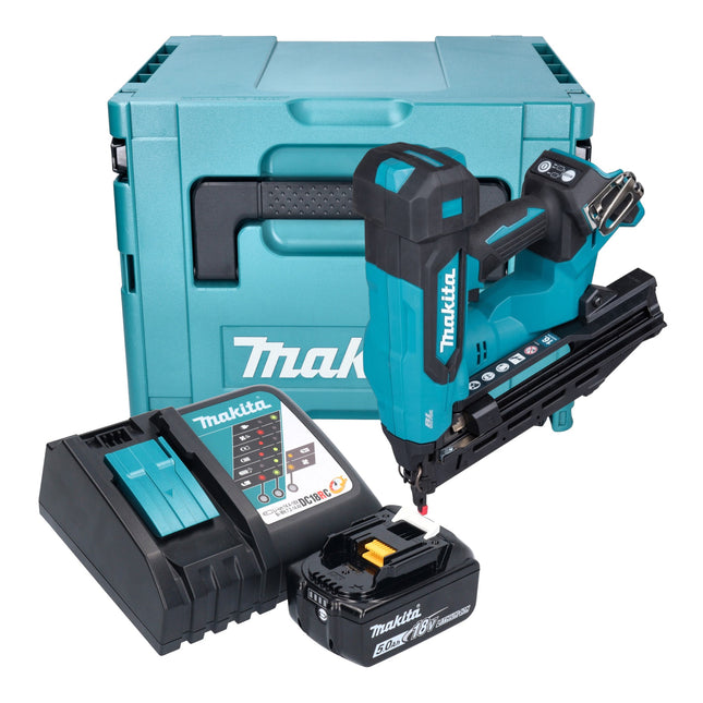 Makita DBN 610 RT1J Akku Stauchkopfnagler 18 V 32 64 mm Brushless 1x Akku 5 0 Ah Ladegeraet Makpac 0 - toolbrothers
