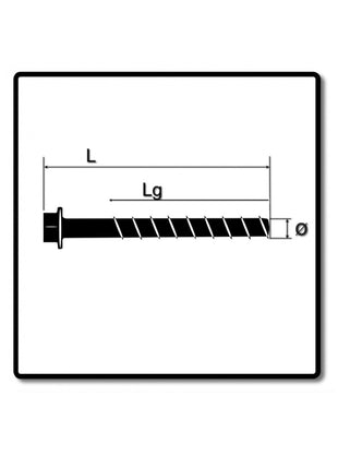 Fischer ULTRACUT FBS II Betonschraube 10x100 mm 100 Stk. ( 548743 ) Sechskantkopf SW15 Unterlegscheibe galvanisiert verzinkt - Toolbrothers