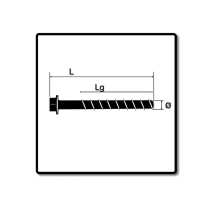 Fischer ULTRACUT FBS II Betonschraube 10x100 mm 100 Stk. ( 548743 ) Sechskantkopf SW15 Unterlegscheibe galvanisiert verzinkt - Toolbrothers