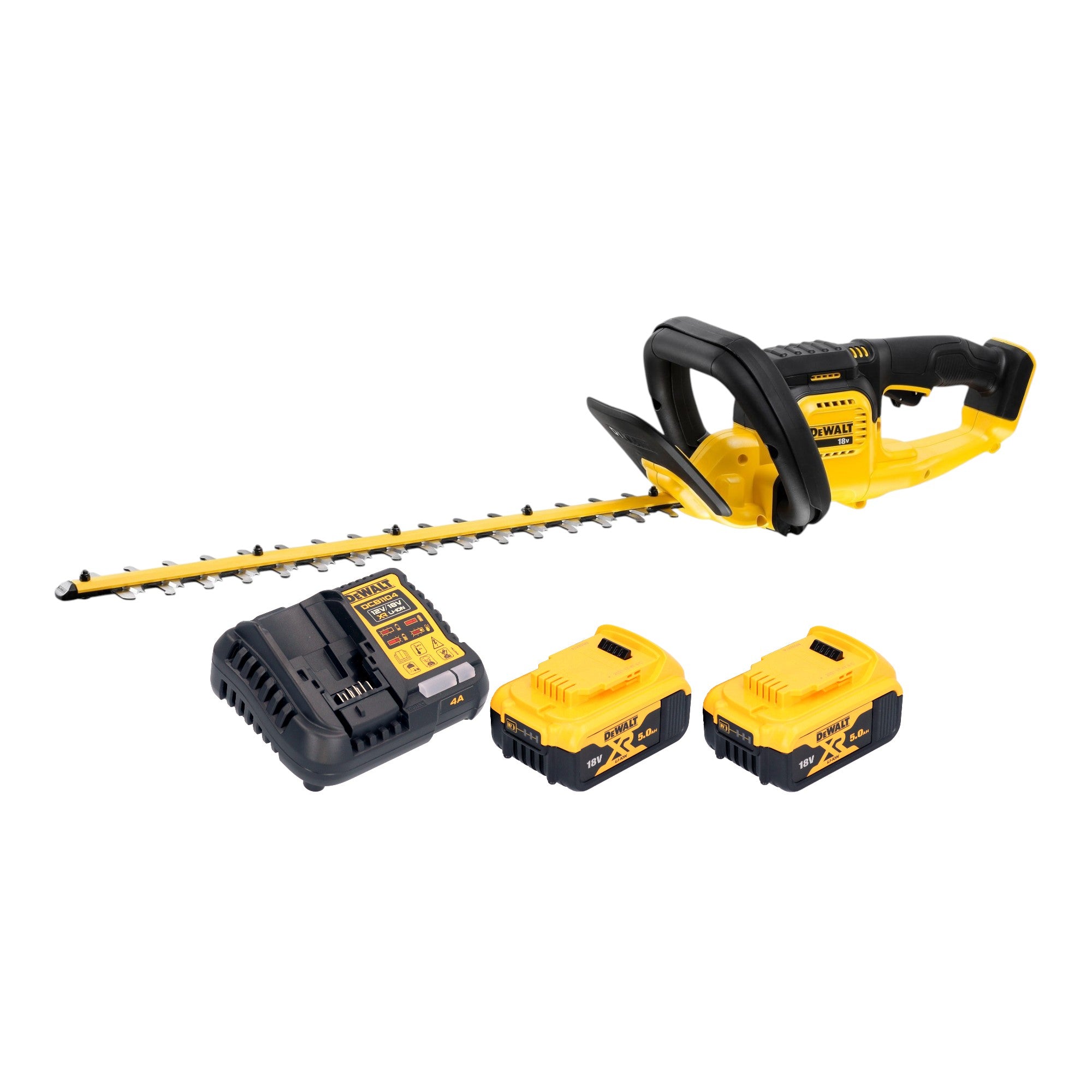 Dewalt DCMHT 563 P2 Akku Heckenschere 18 V 55 cm 2x Akku 5 0 Ah Ladegeraet 0 - toolbrothers