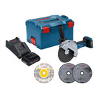 Bosch GWS 18V 180 P Professional Akku Winkelschleifer 18 V 180 mm Brushless 1x ProCORE Akku 4 0 Ah Ladegeraet L Boxx 0 - toolbrothers