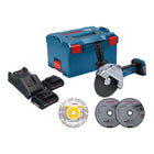 Bosch GWS 18V 180 P Professional Akku Winkelschleifer 18 V 180 mm Brushless 2x ProCORE Akku 4 0 Ah Ladegeraet L Boxx 0 - toolbrothers