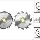 Festool Feinzahn Kreissägeblatt HW 160 x 20 x 2,2 mm W48 160 mm 48 Zähne ( 491952 ) + Festool Panther Kreissägeblatt HW 160 x 20 x 2,2 PW12 12 Zähne ( 496301 ) - Toolbrothers