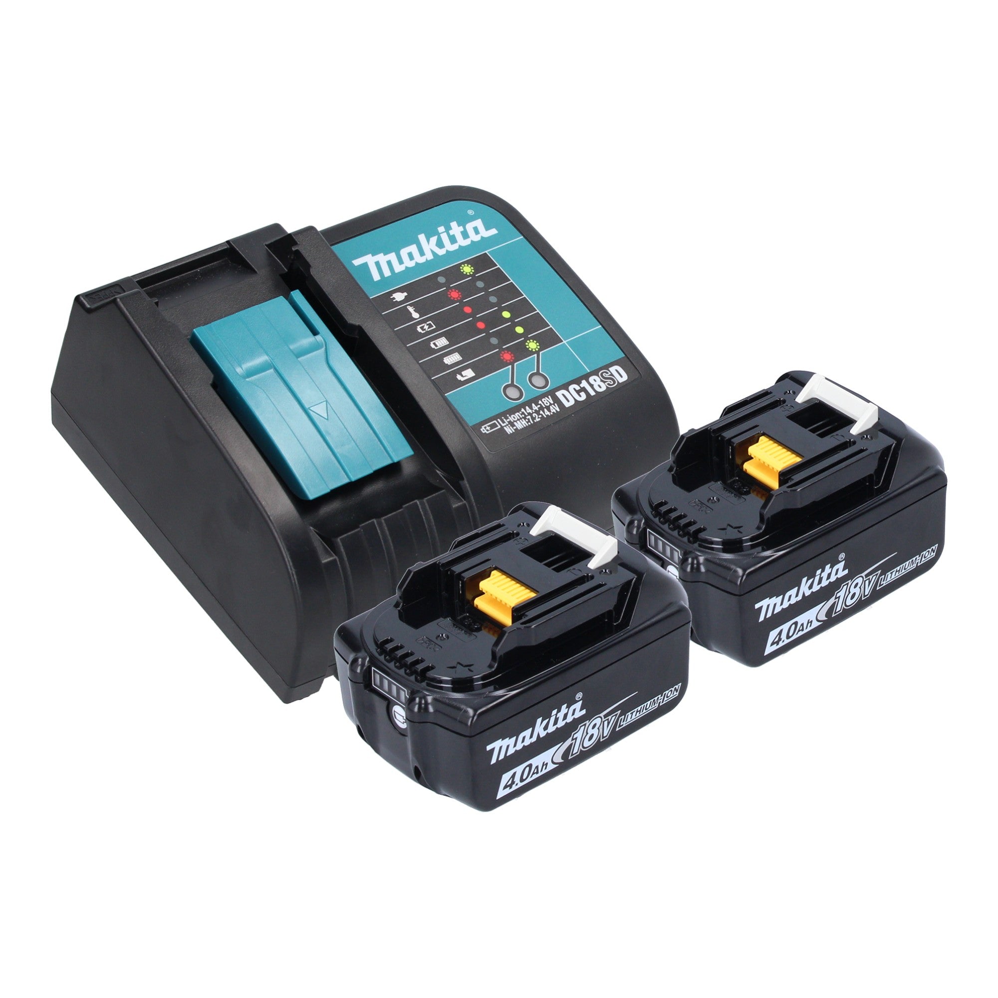 Makita ML 005 G SM Akku Baustellenleuchte 18 40 V max 3 600 lm 2x Akku 4 0 Ah Ladegeraet 2 - toolbrothers