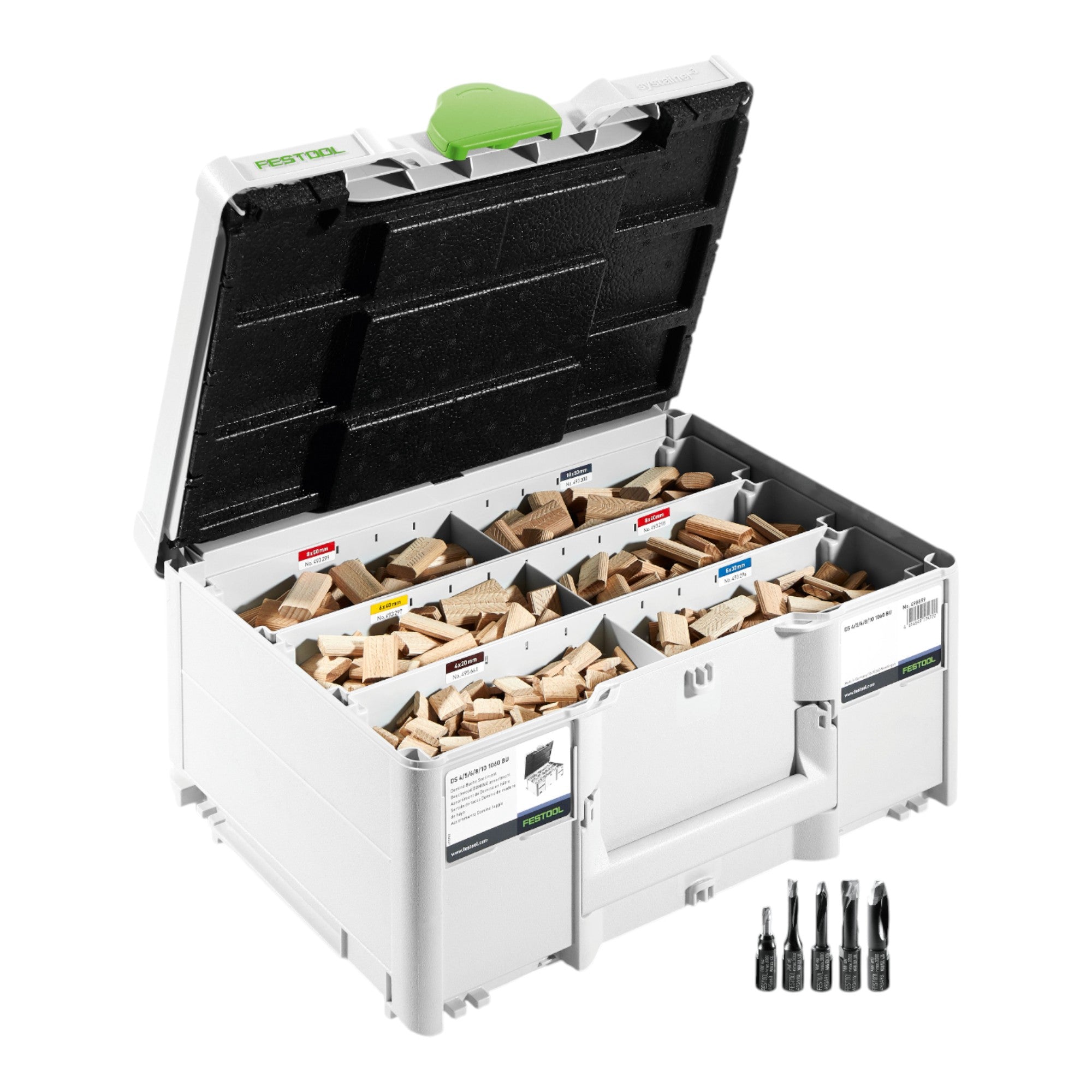 Festool DF 500 RQ Plus Duebelfraese DOMINO 420 W 4 10 mm Duebel Sortiment Systainer 3 - toolbrothers