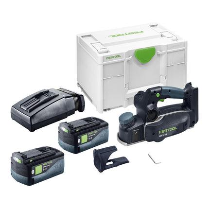 Festool HLC 82 EB Basic Akku Hobel 18 V 82 mm Brushless 2x Akku 5 0 Ah Ladegeraet Systainer 0 - toolbrothers