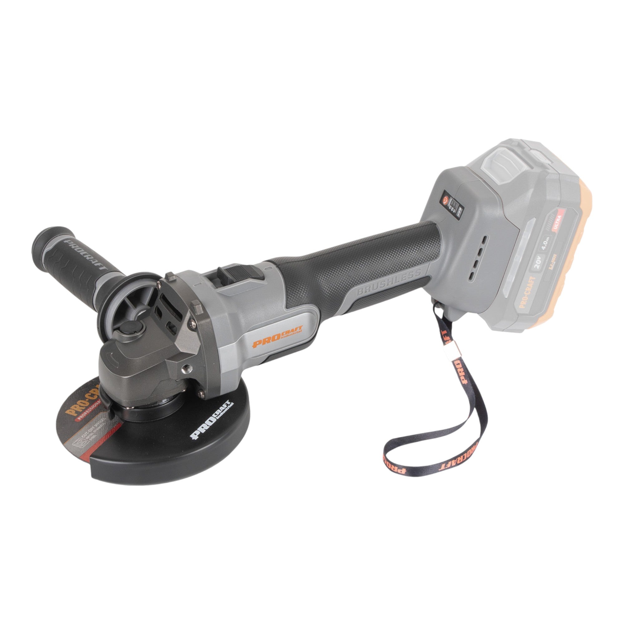Procraft Industrial AG125Abb Akku Winkelschleifer 20 V 125 mm Brushless Solo ohne Akku ohne Ladegeraet 0 - toolbrothers