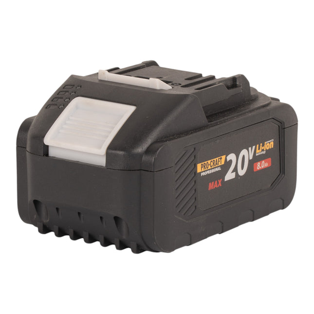 Procraft 20 8 Akku 20 V 8 0 Ah 8000 mAh Li ion mit Ladestandsanzeige 0 - toolbrothers