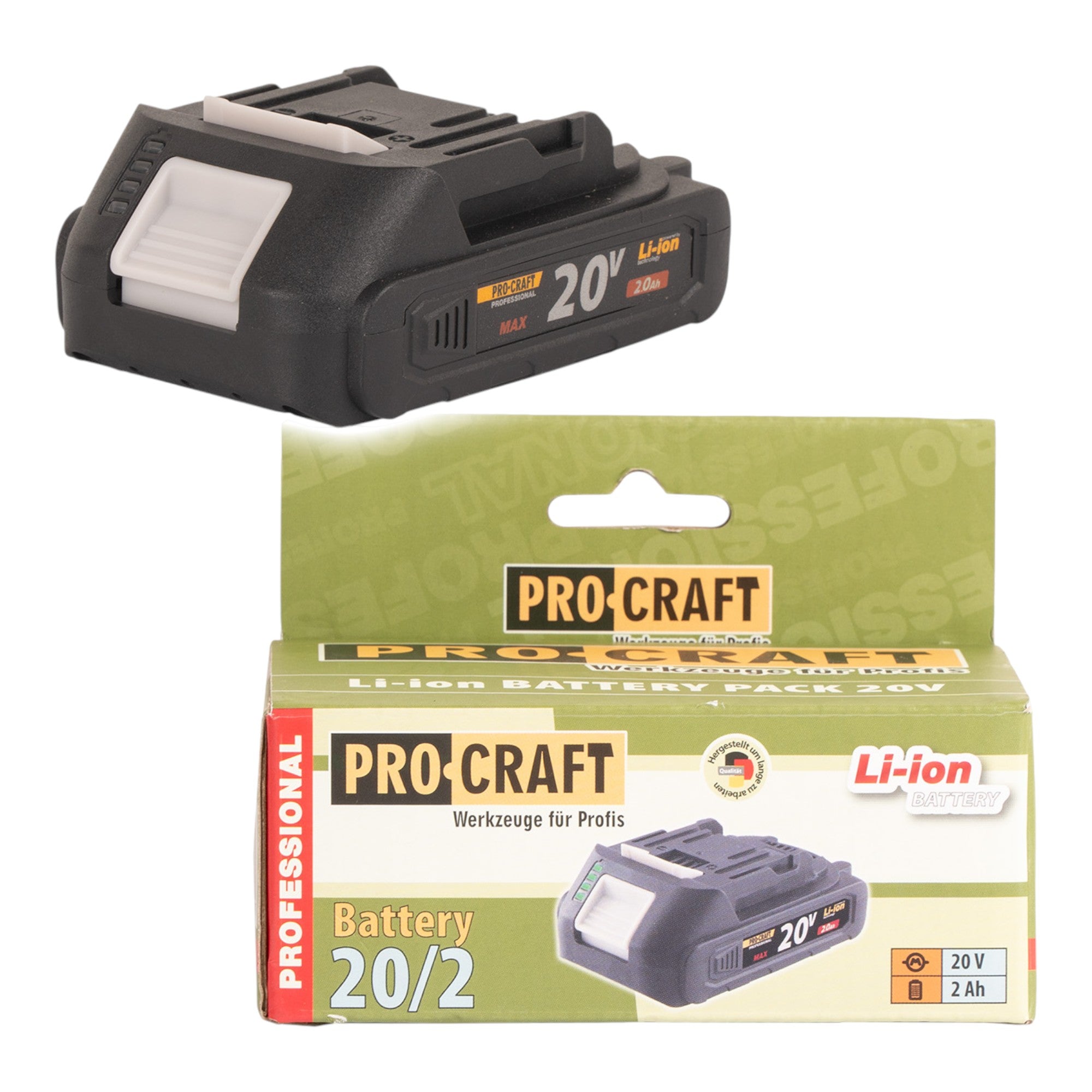 Procraft 2x 20 2A Akku 20 V 2 Ah 2000 mAh Li ion 1 - toolbrothers