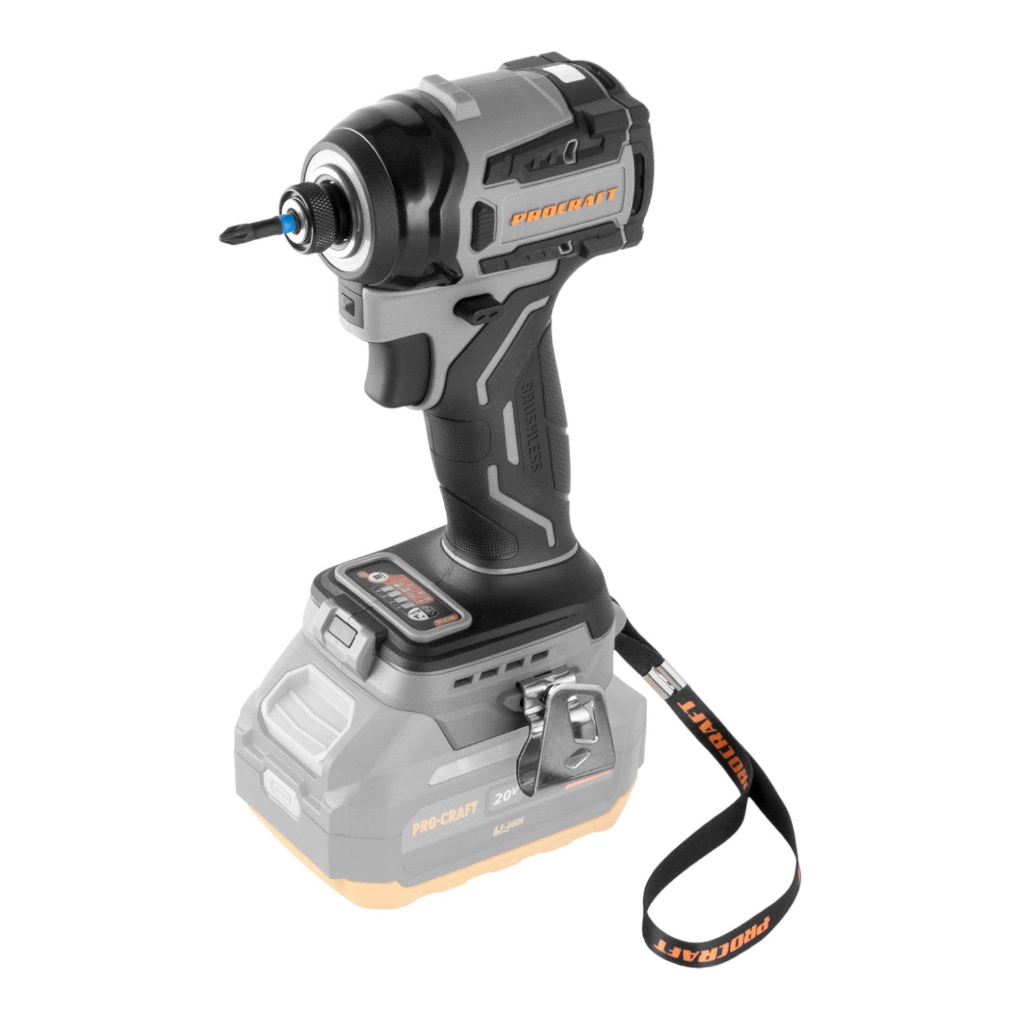 Procraft Industrial ID20Abb Akku Schlagschrauber 20 V 180 Nm 1 4 1x Akku 2 0 Ah ohne Ladegeraet 1 - toolbrothers