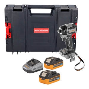Procraft Industrial ID20Abb Akku Schlagschrauber 20 V 180 Nm 1/4" + 2x Akku 4,0 Ah + Ladegerät + RHINO Toolcase