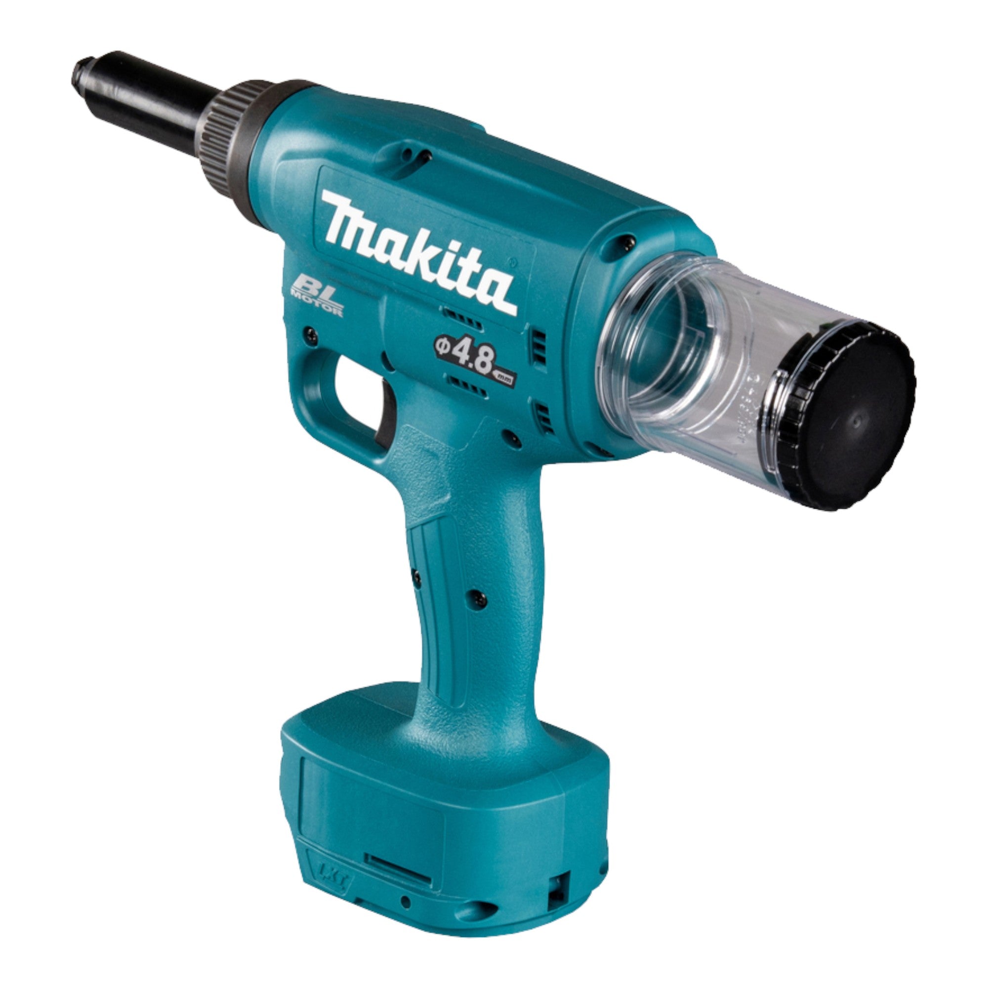 Makita DRV 150 RGJ Akku Blindnietsetzgeraet 18 V 10 kN 2 4 4 8 mm Brushless 2x Akku 6 0 Ah Ladegeraet Makpac 4 - toolbrothers