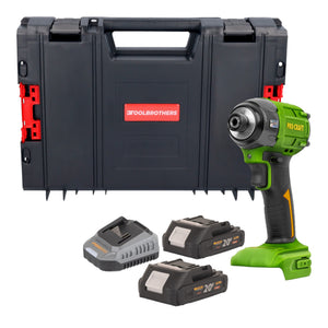 Procraft PS22bb Akku Schlagschrauber 20 V 230 Nm 1/4" Brushless + 2x Akku 2,0 Ah + Ladegerät + RHINO Toolcase
