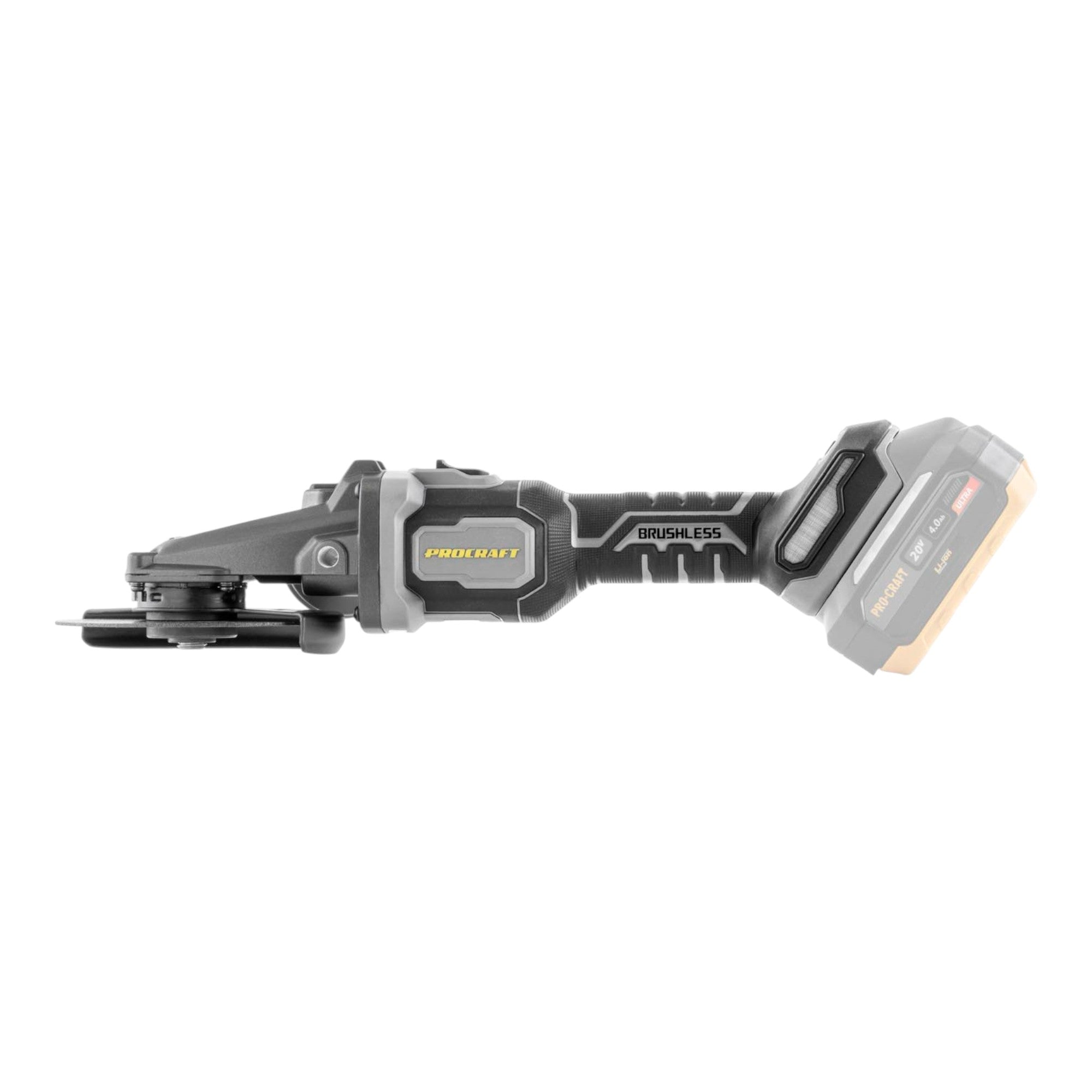 Procraft Industrial AG125Cbb Akku Flachkopf Winkelschleifer 20 V 125 mm Brushless 1x Akku 2 0 Ah Ladegeraet 2 - toolbrothers
