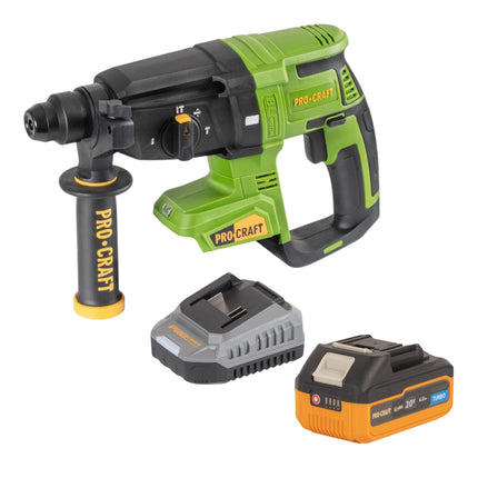 Procraft PHA40bb Akku Bohrhammer 20 V 2 6 J SDS plus Brushless 1x Akku 4 0 Ah Ladegeraet 0 - toolbrothers