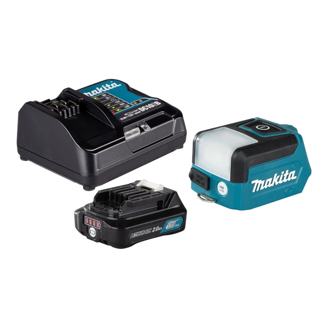 Makita ML 107 DSA1 Akku Lampe 12 V max 200 lm LED 1x Akku 2 0 Ah Ladegeraet 0 - toolbrothers