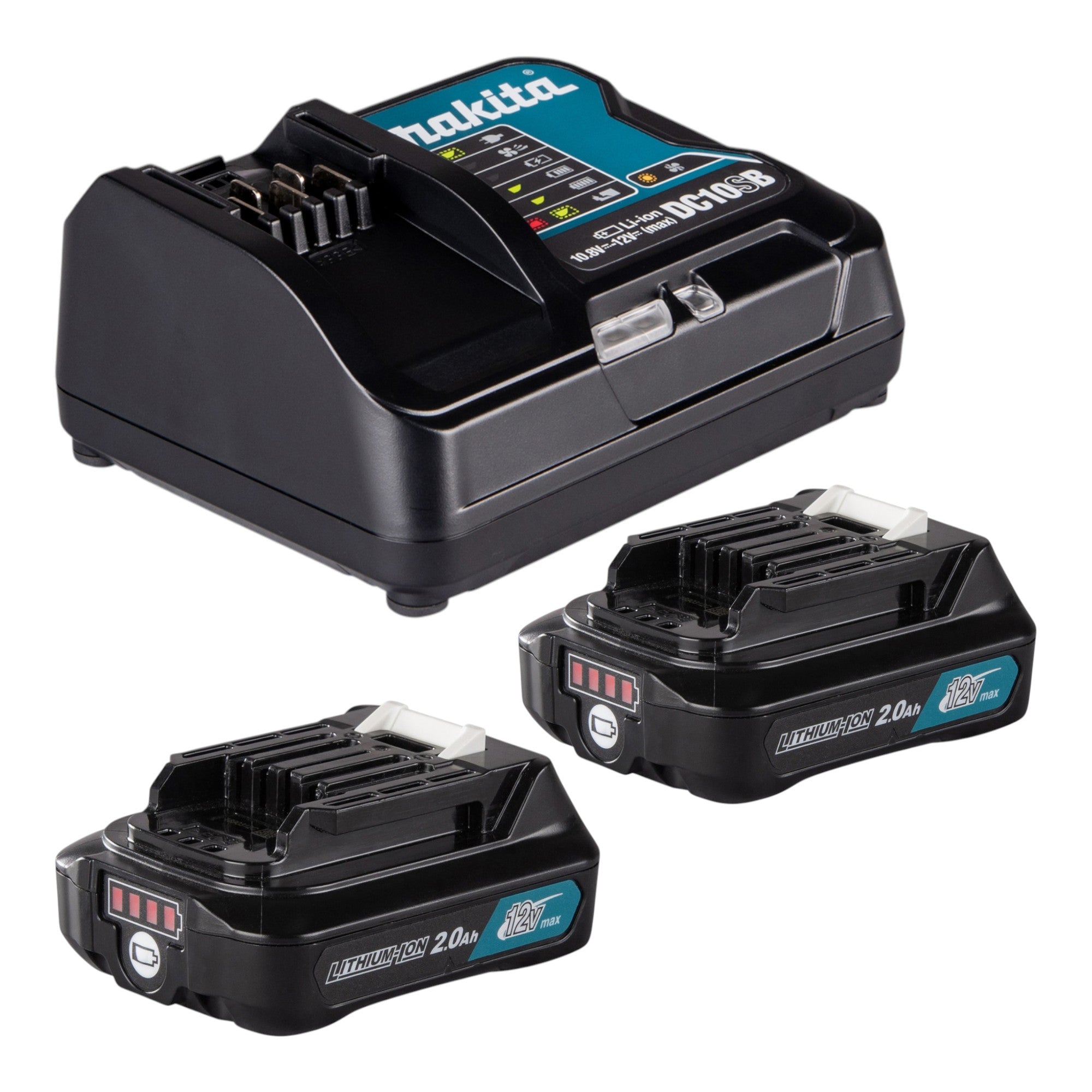 Makita ML 107 DSA Akku Lampe 12 V max 200 lm LED 2x Akku 2 0 Ah Ladegeraet 2 - toolbrothers