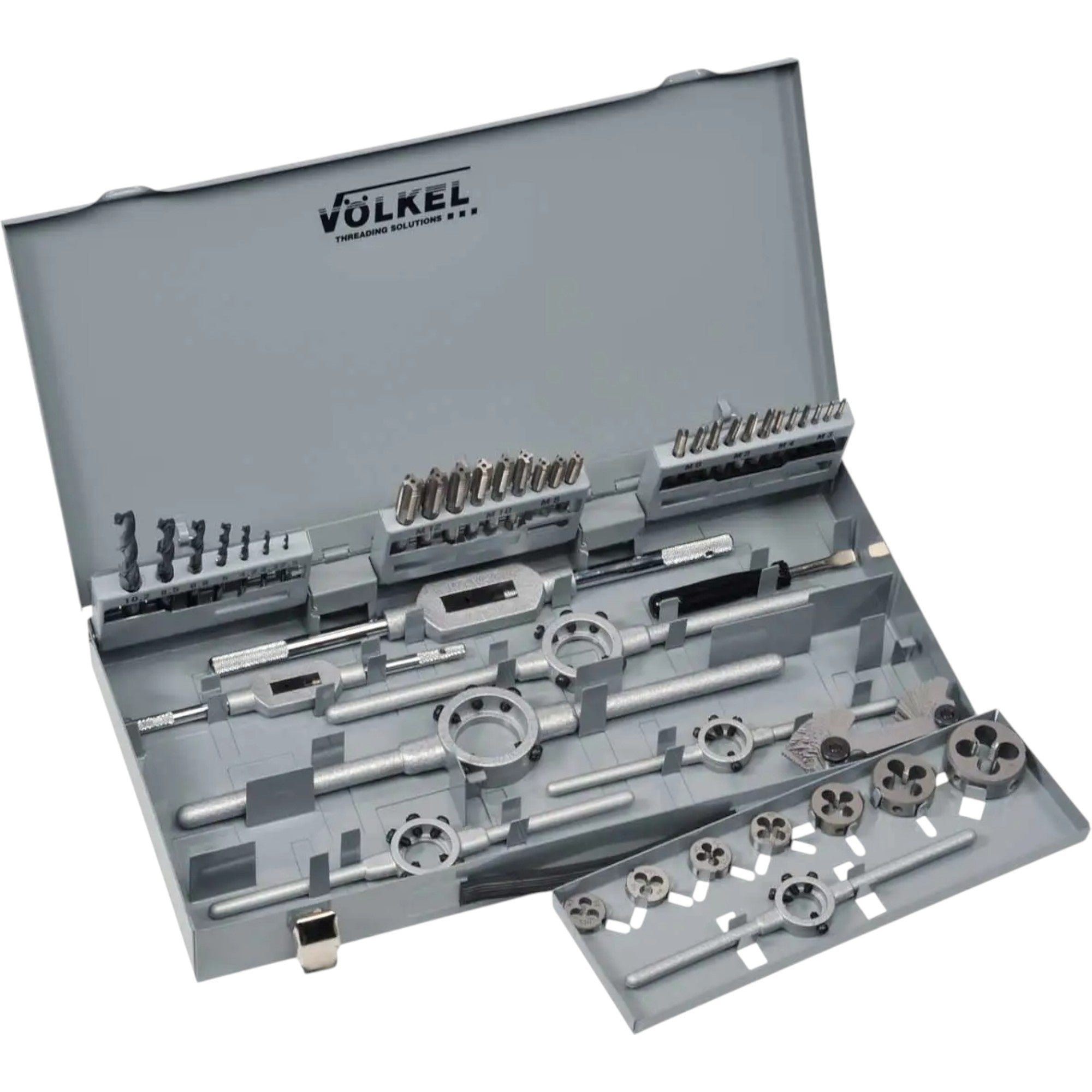 V LKEL Handgewindebohrer Schneideisen Satz 42 tlg M3 M12 HSS G DIN 352 223 49111  1 - toolbrothers