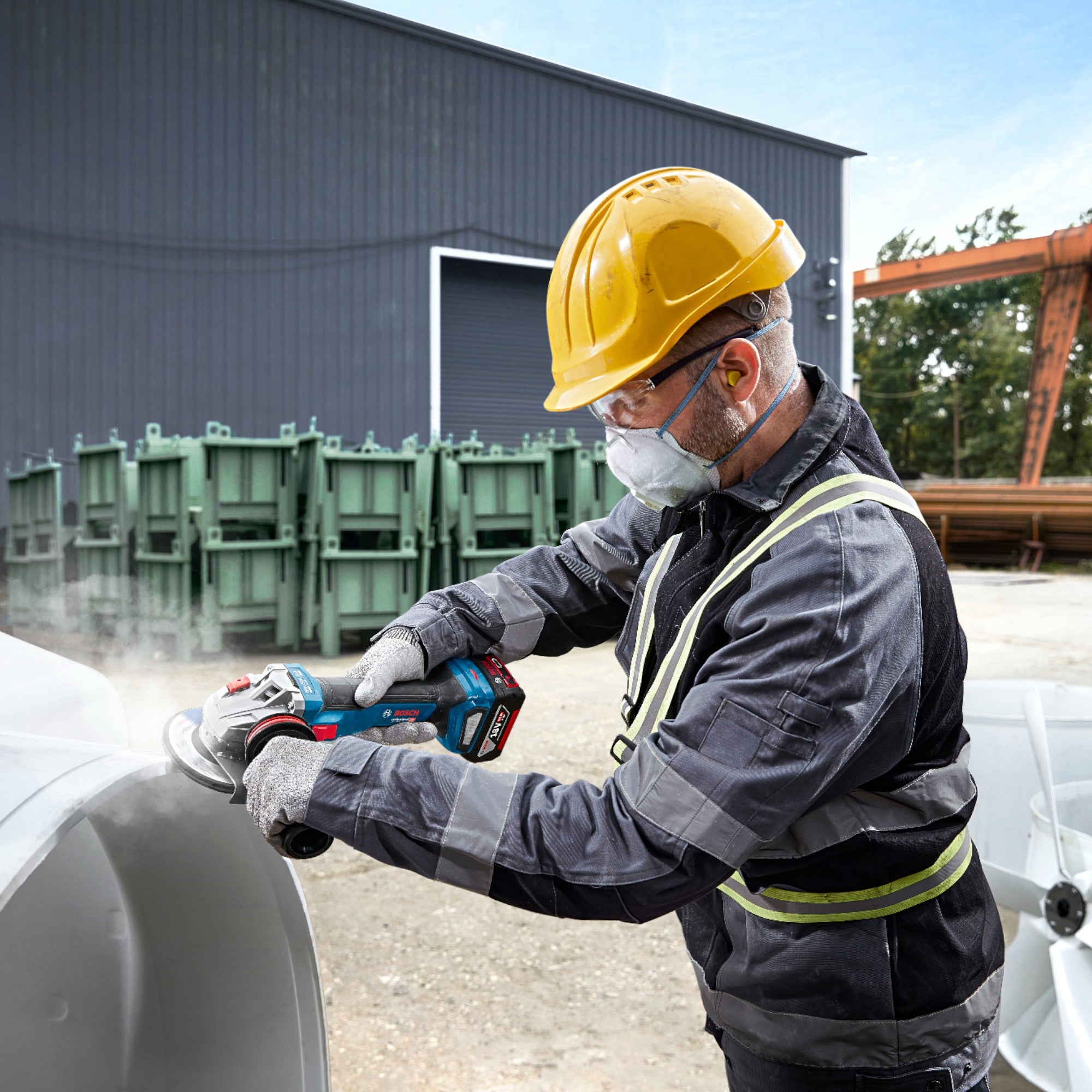 Bosch GWS 18V 11 Professional Akku Winkelschleifer 18 V 125 mm 2x ProCORE Akku 4 0 Ah Ladegeraet 4 - toolbrothers