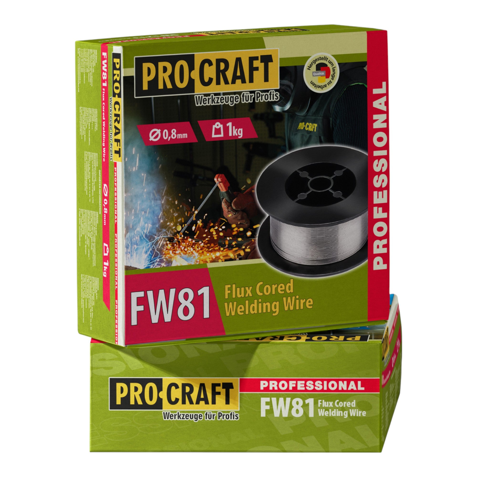 Procraft FW81 Fuelldraht Schweissdraht FLUX 0 8 mm 1 0 kg 1 - toolbrothers