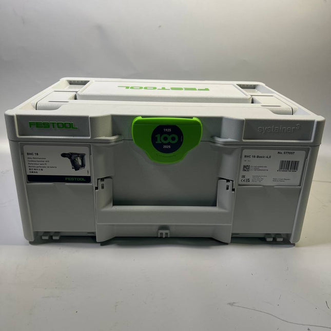 Festool BHC 18 Basic Akku Bohrhammer 18 V 25 Nm 1 8 J SDS Plus Brushless 576511 Systainer Leicht Gebraucht 1 - toolbrothers