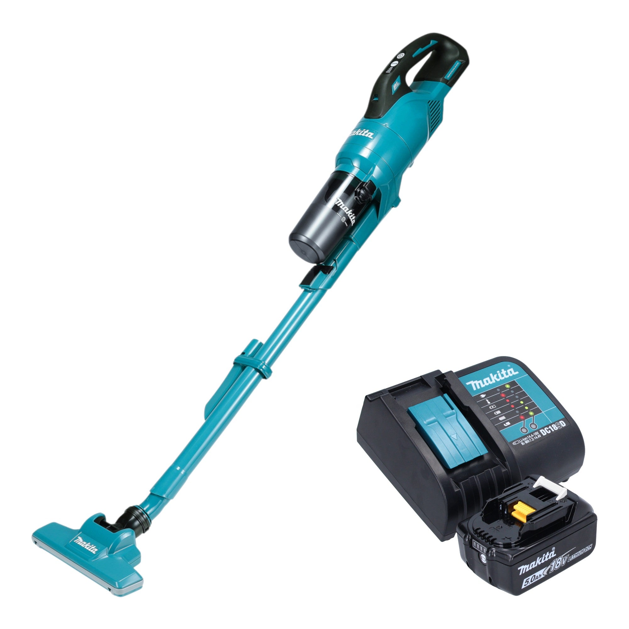 Makita DCL 286 FST Akku Staubsauger 18 V 0 25 l Brushless 1x Akku 5 0 Ah Ladegeraet 0 - toolbrothers