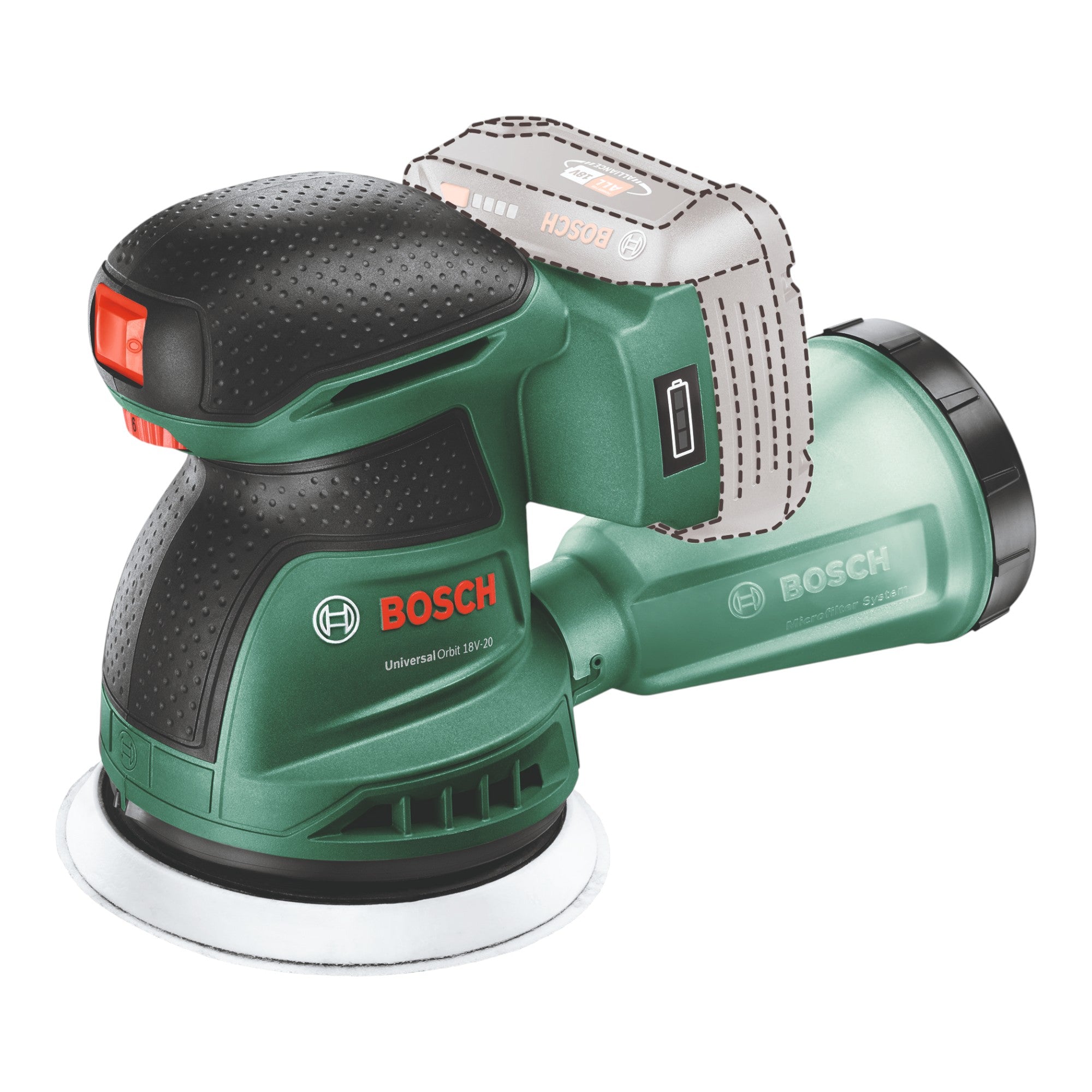 Bosch UniversalOrbit 18V 20 Akku Exzenterschleifer 18 V 125 mm 1x Akku 4 0 Ah Ladegeraet 1 - toolbrothers