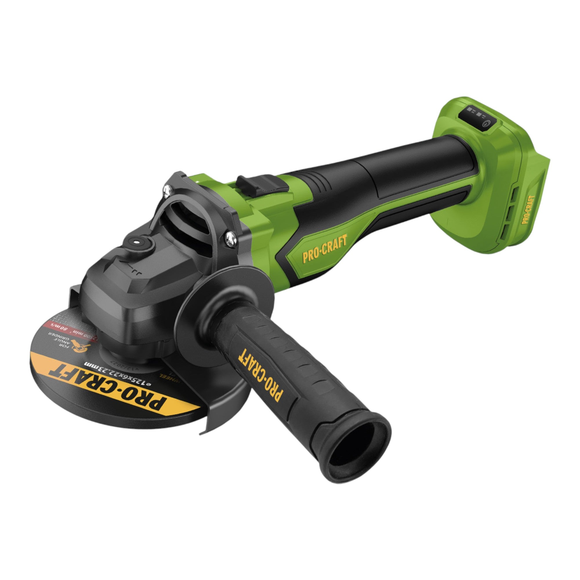 Procraft PGA22 BB Akku Winkelschleifer 20 V 125 mm Brushless 2x Akku 2 0 Ah Ladegeraet RHINO Toolcase 1 - toolbrothers