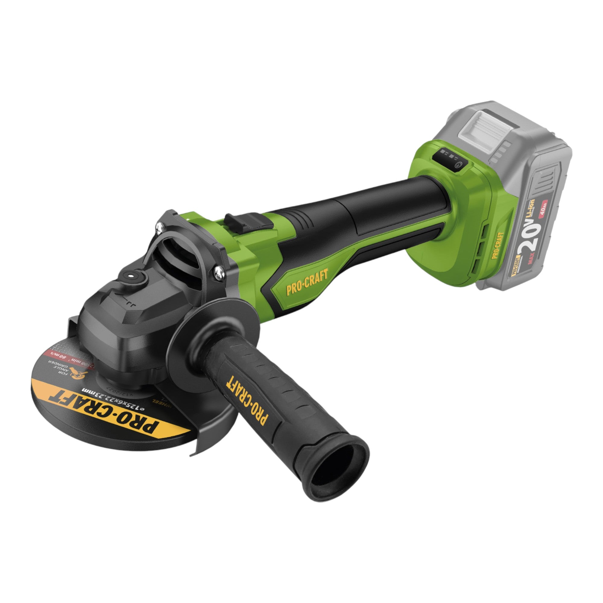 Procraft PGA22 BB Akku Winkelschleifer 20 V 125 mm Brushless 2x Akku 4 0 Ah Ladegeraet RHINO Toolcase 4 - toolbrothers