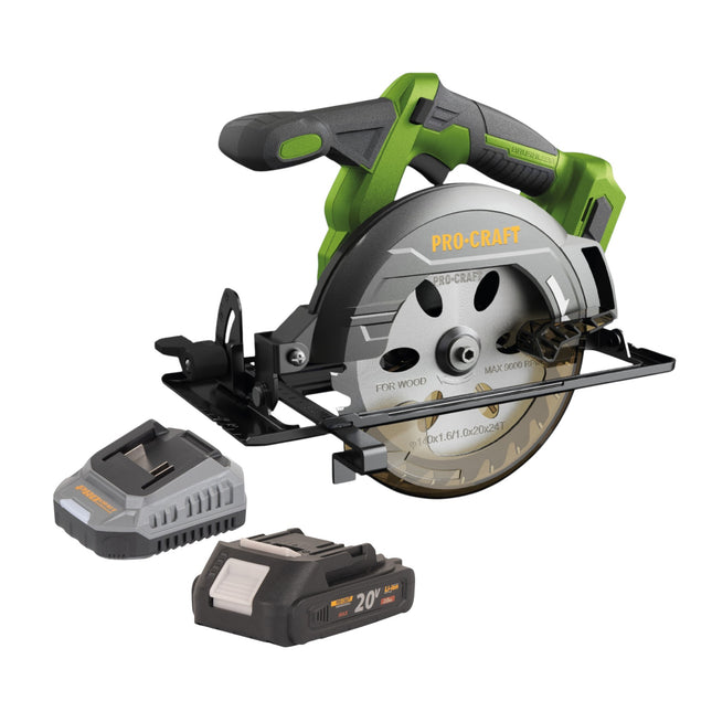 Procraft PCA32 BB Akku Handkreissaege 20 V 165 mm Brushless 1x Akku 2 0 Ah Ladegeraet 0 - toolbrothers