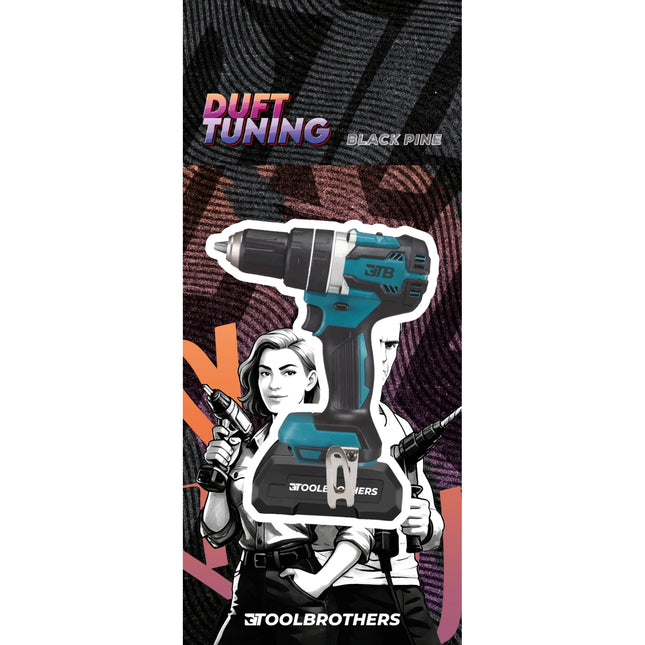 Toolbrothers Duftbaum POWER PETROL AKKUSCHRAUBER Design Duft BLACK PINE hoelzerne und frische Duftnoten 0 - toolbrothers