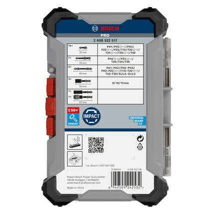 Bosch PRO Impact Schrauber Bit und Stecknuss Set 36 teilig 2608522517 Phillips Pozidriv Torx Schlitz 1 - toolbrothers