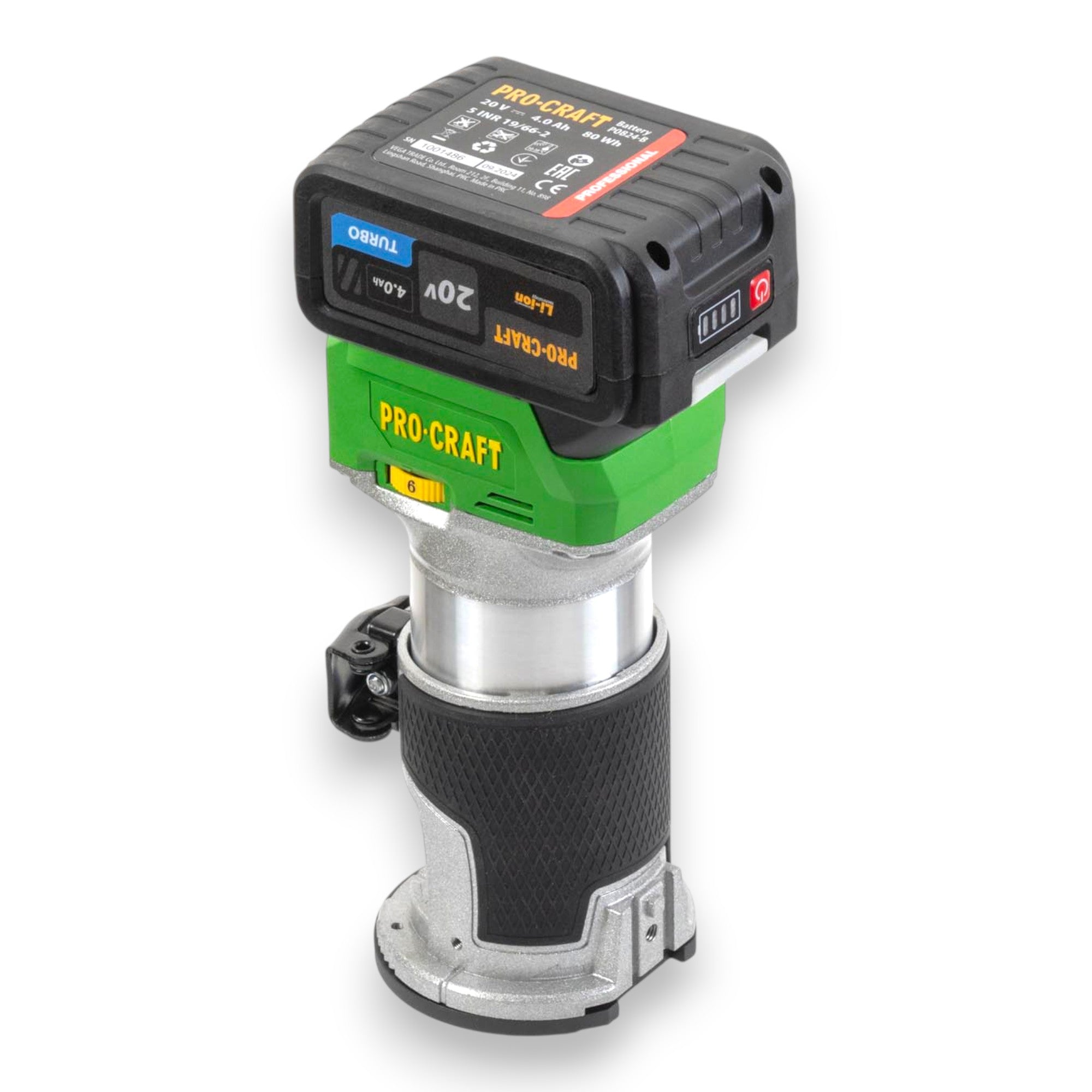 Procraft POB24 1B F Akku Multifunktionsfraese 20 V 6 8 mm Brushless 1x Akku 4 0 Ah Ladegeraet 3 in 1 Zubehoer Tasche 2 - toolbrothers