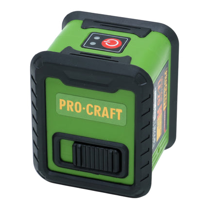 Procraft LE 2D Linien Kreuzlinienlaser 10 m gruen selbstnivellierend inkl 3x 1 5 V AAA Batterie  1 - toolbrothers