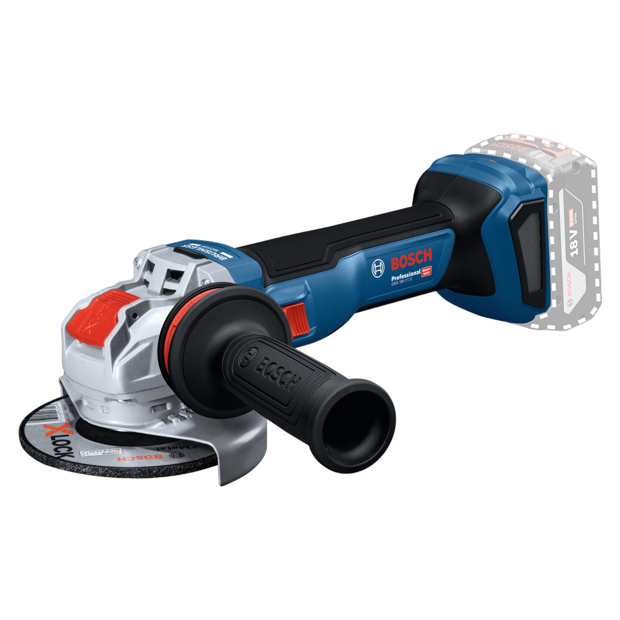 Bosch GWX 18V 11 S Professional Akku Winkelschleifer 18 V 125 mm 06019N4200 Brushless L Boxx ohne Akku ohne Ladegeraet 1 - toolbrothers