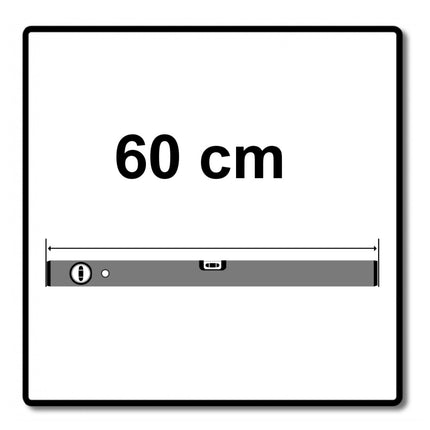 STABILA Type 80 AS Wasserwaage 60 cm ( 19165 ) zwei Libellen Rutsch-Stopper horizontales und vertikales Messen - Toolbrothers