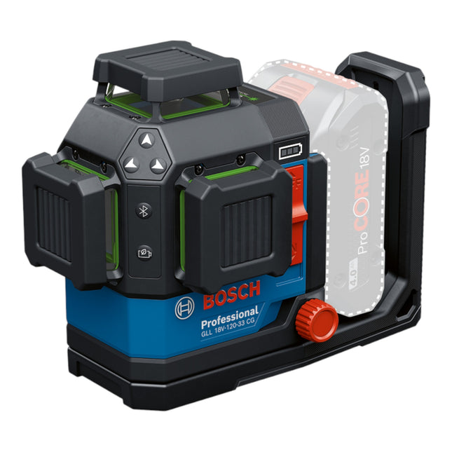 Bosch GLL 18V 120 33 CG Professional Kreuzlinienlaser gruen 35 m 0601065101 selbstnivellierend L BOXX 0 - toolbrothers