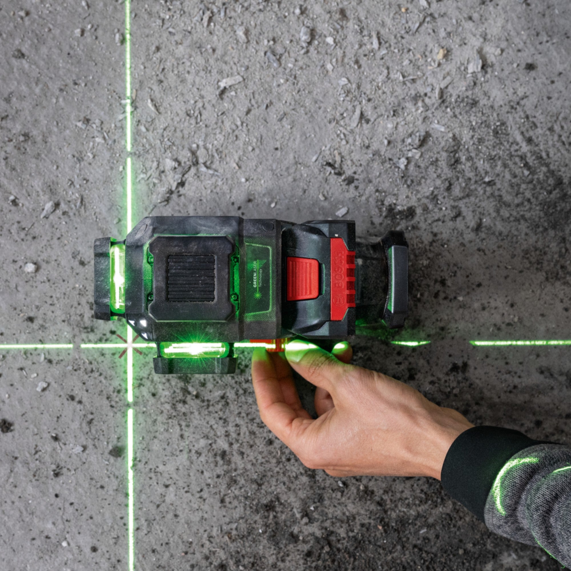 Bosch GLL 18V 120 33 CG Professional Kreuzlinienlaser gruen 35 m 0601065101 selbstnivellierend L BOXX 4 - toolbrothers