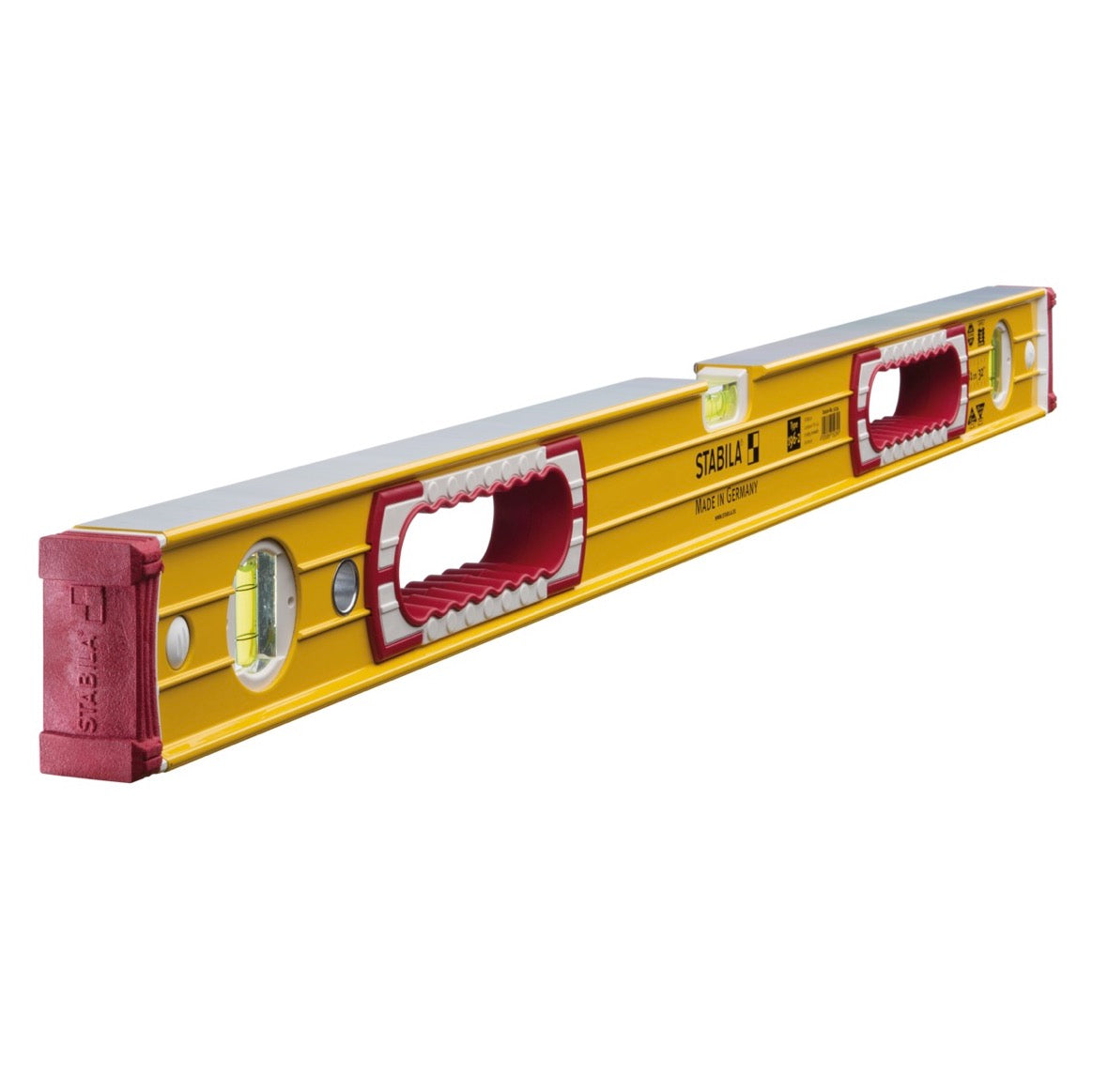 STABILA Type 196-2 Wasserwaage 81 cm ( 15234 ) drei Libellen zwei Grifföffnungen Rutsch-Stopper horizontales und vertikales Messen - Toolbrothers