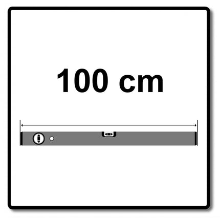STABILA Type R 300 Wasserwaage 100 cm ( 18373 ) drei Libellen extrabreit R-Profil Rutsch-Stopper horizontales und vertikales Messen - Toolbrothers