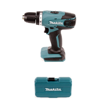 Makita DF 347 DWE 14.4V Li-ion Akku Bohrschrauber mit 2 x 1,5 Ah Akku und Ladegerät + Makita D-40216 Bit & Bohrer Set 17 tlg. im Kunststoffkoffer - Toolbrothers