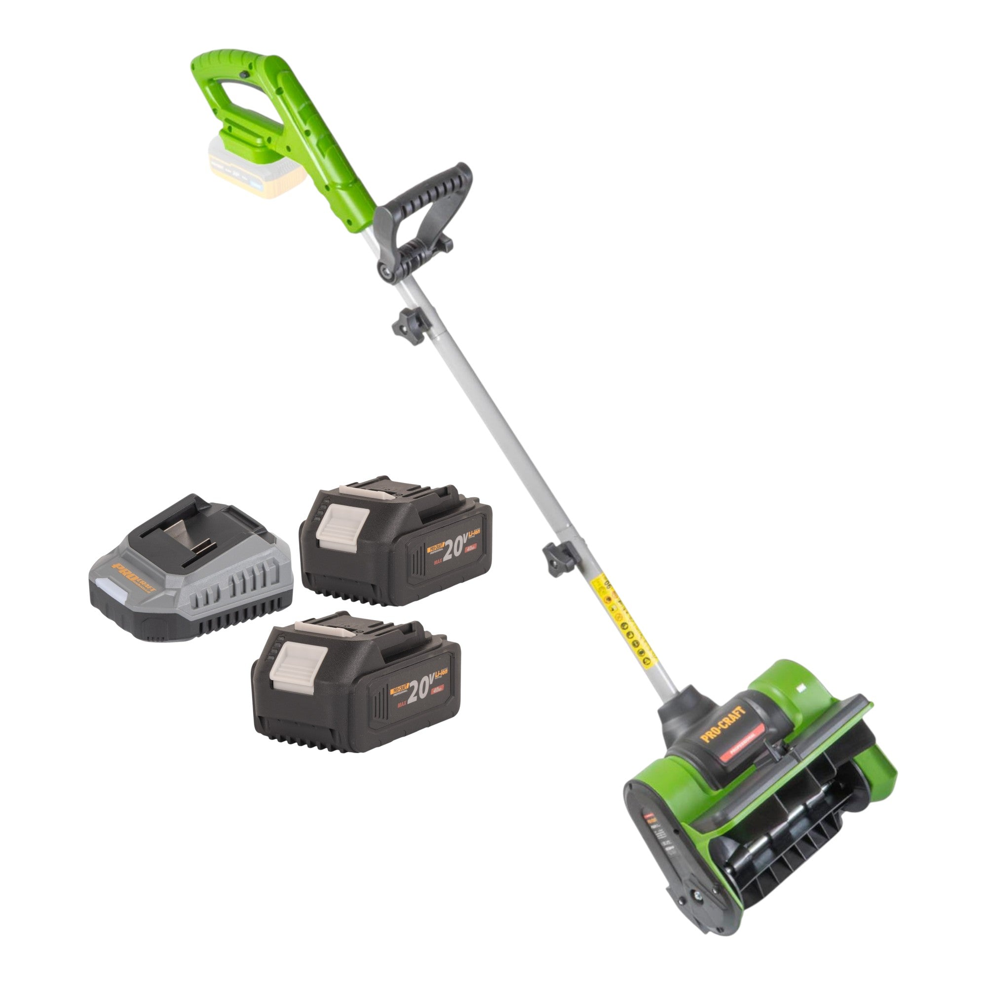 Procraft PSB20bb Akku Schneefraese 20 V 300 mm 2x Akku 4 0 Ah Ladegeraet 0 - toolbrothers