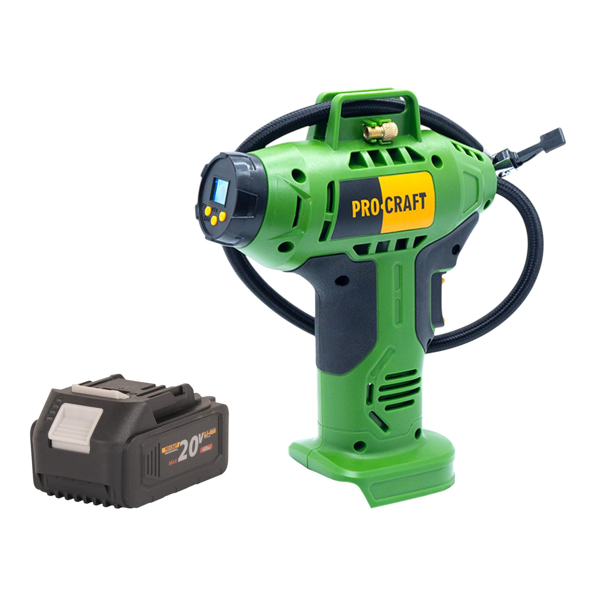 Procraft LK20 Akku Kompressor 20 V 11 bar + 1x Akku 4,0 Ah - ohne Ladegerät