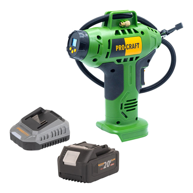 Procraft LK20 Akku Kompressor 20 V 11 bar 1x Akku 4 0 Ah Ladegeraet 0 - toolbrothers