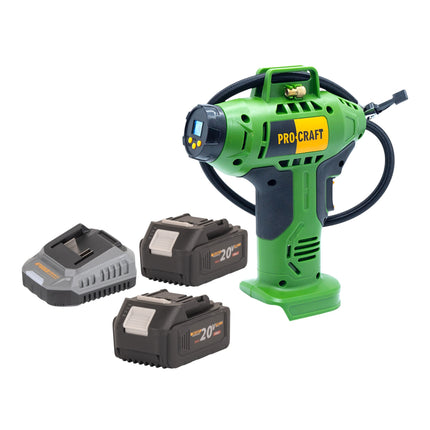 Procraft LK20 Akku Kompressor 20 V 11 bar 2x Akku 4 0 Ah Ladegeraet 0 - toolbrothers