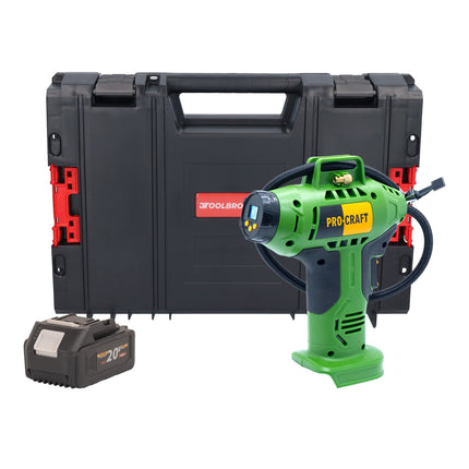 Procraft LK20 Akku Kompressor 20 V 11 bar 1x Akku 4 0 Ah RHINO Toolcase ohne Ladegeraet 0 - toolbrothers